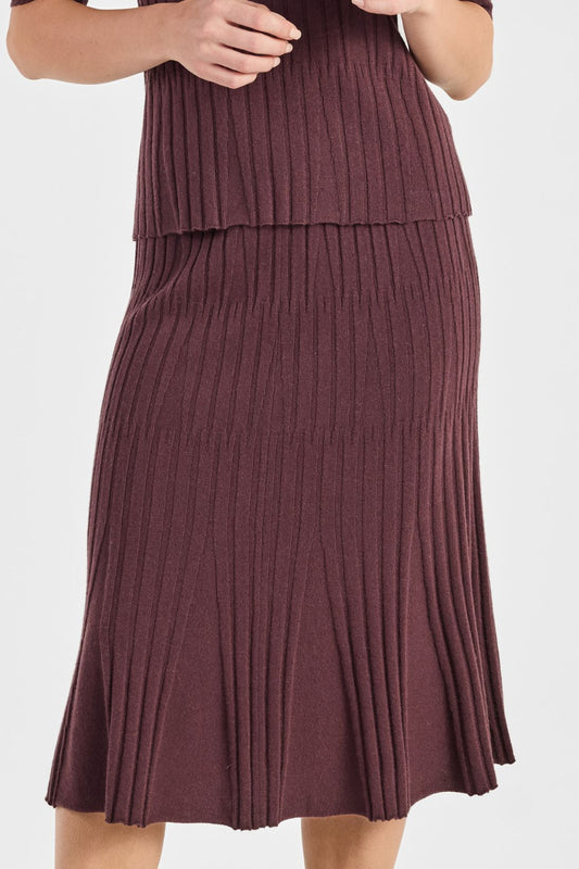 VARIEGATED RIB SKIRT