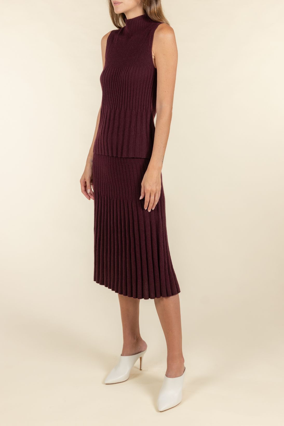 VARIEGATED RIBBED SKIRT