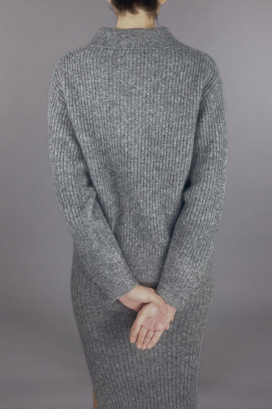 BOUCLE RIBBED OVERSIZE POLO