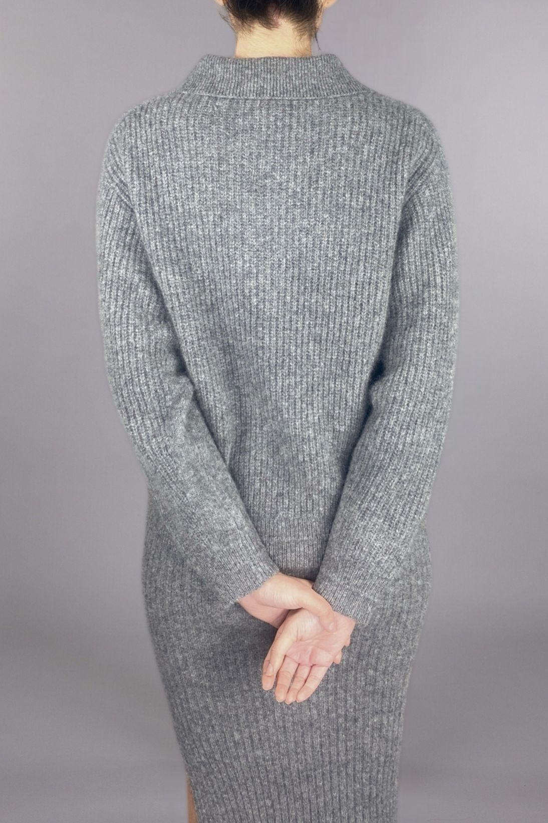 BOUCLE RIBBED OVERSIZE POLO