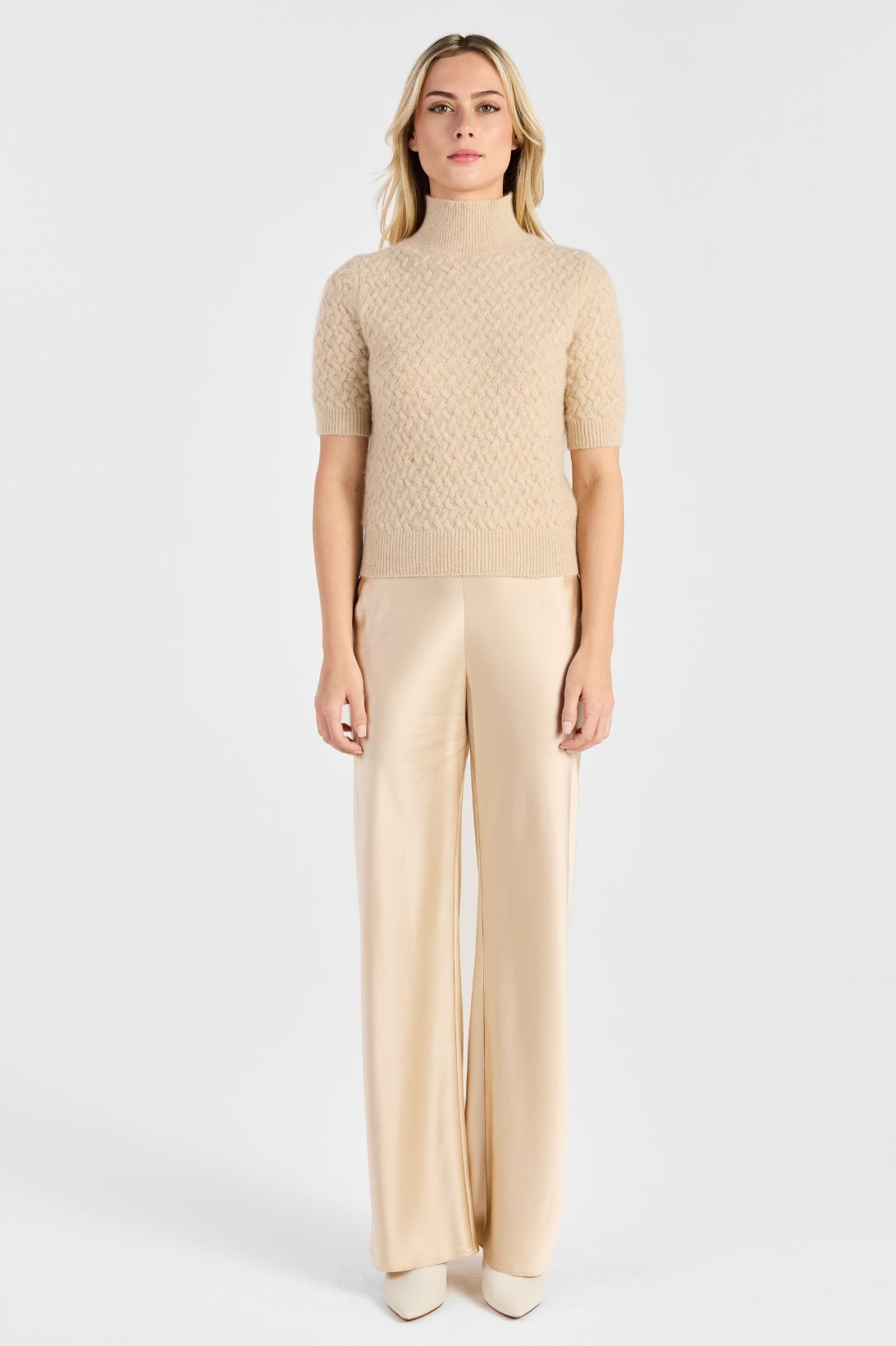 BOUCLE CASHMERE TURTLENECK