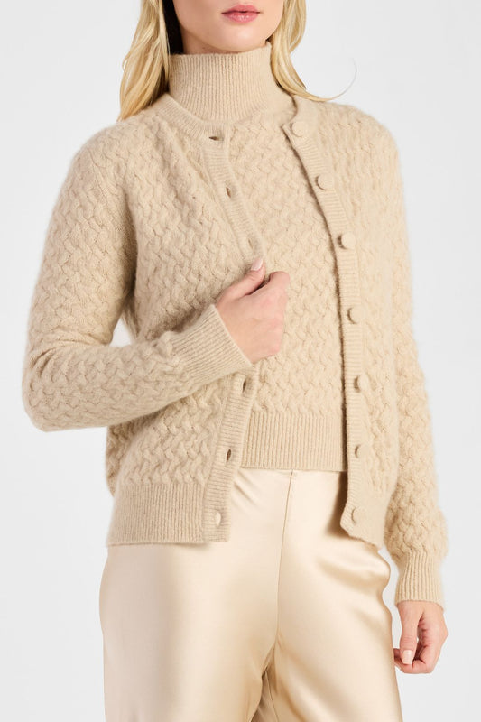 BOUCLE CASHMERE CARDIGAN