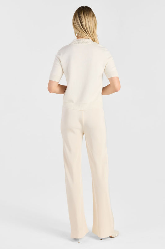 EMBROIDERED COLLAR TOP