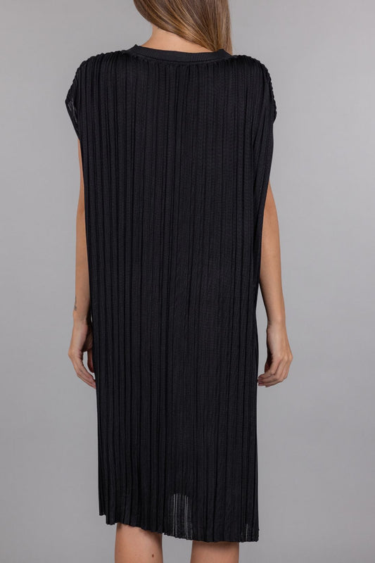RIBBED VISCOSE DRESS