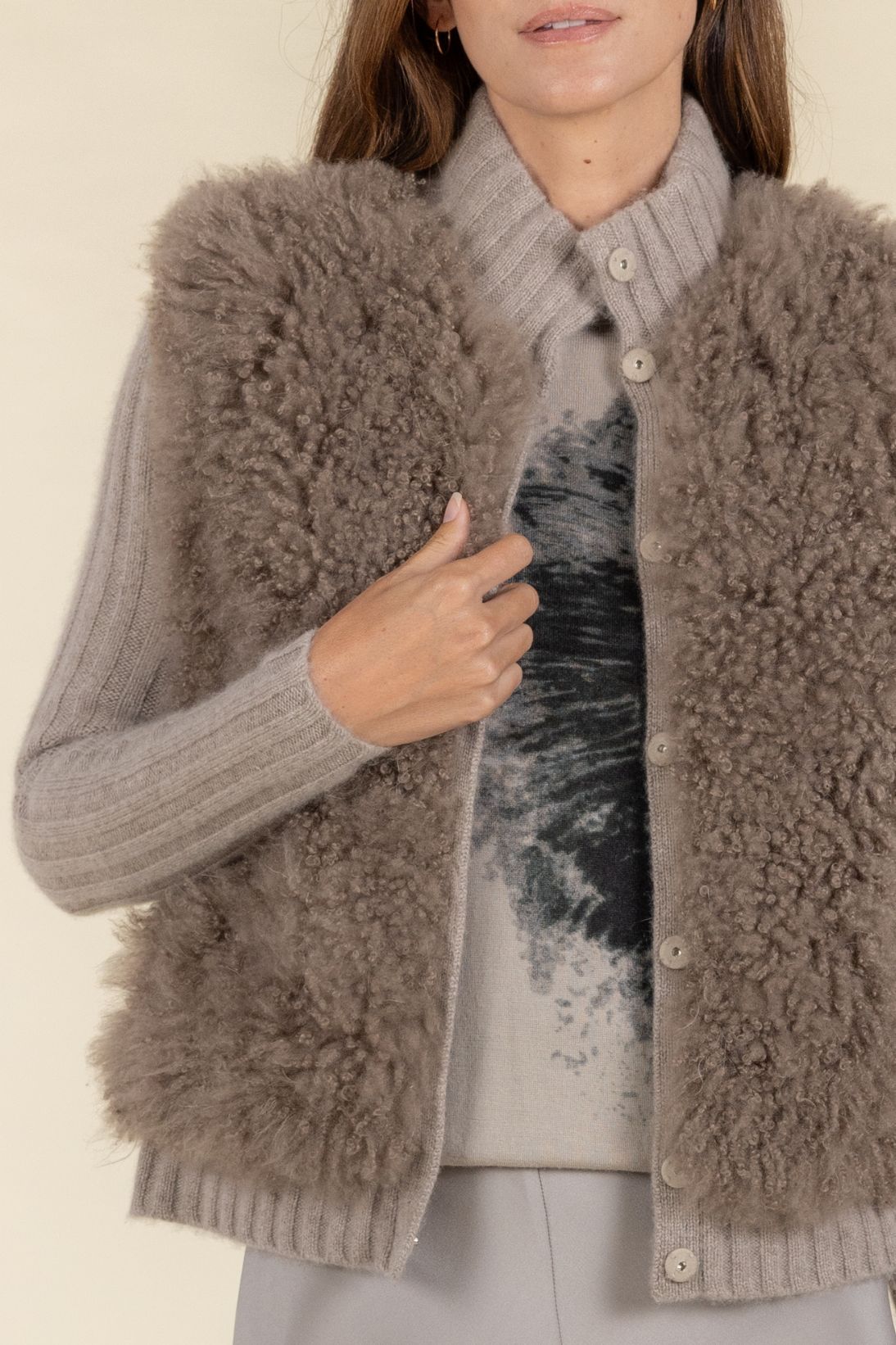 CASHMERE FUR BOMBER JACKET