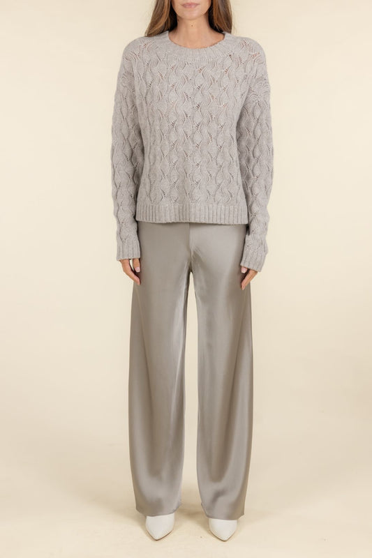 SUSTAINABLE CASHMERE CABLE SWEATER