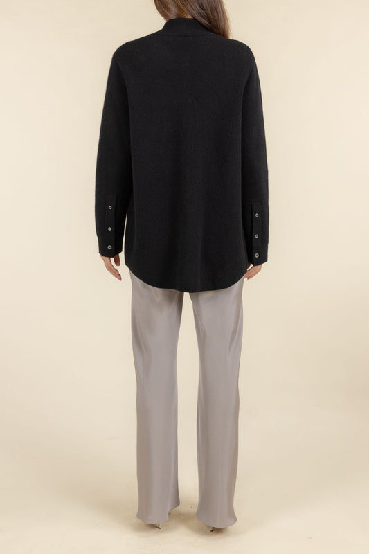 CASHMERE SHIRT JACKET WITH POCKETS