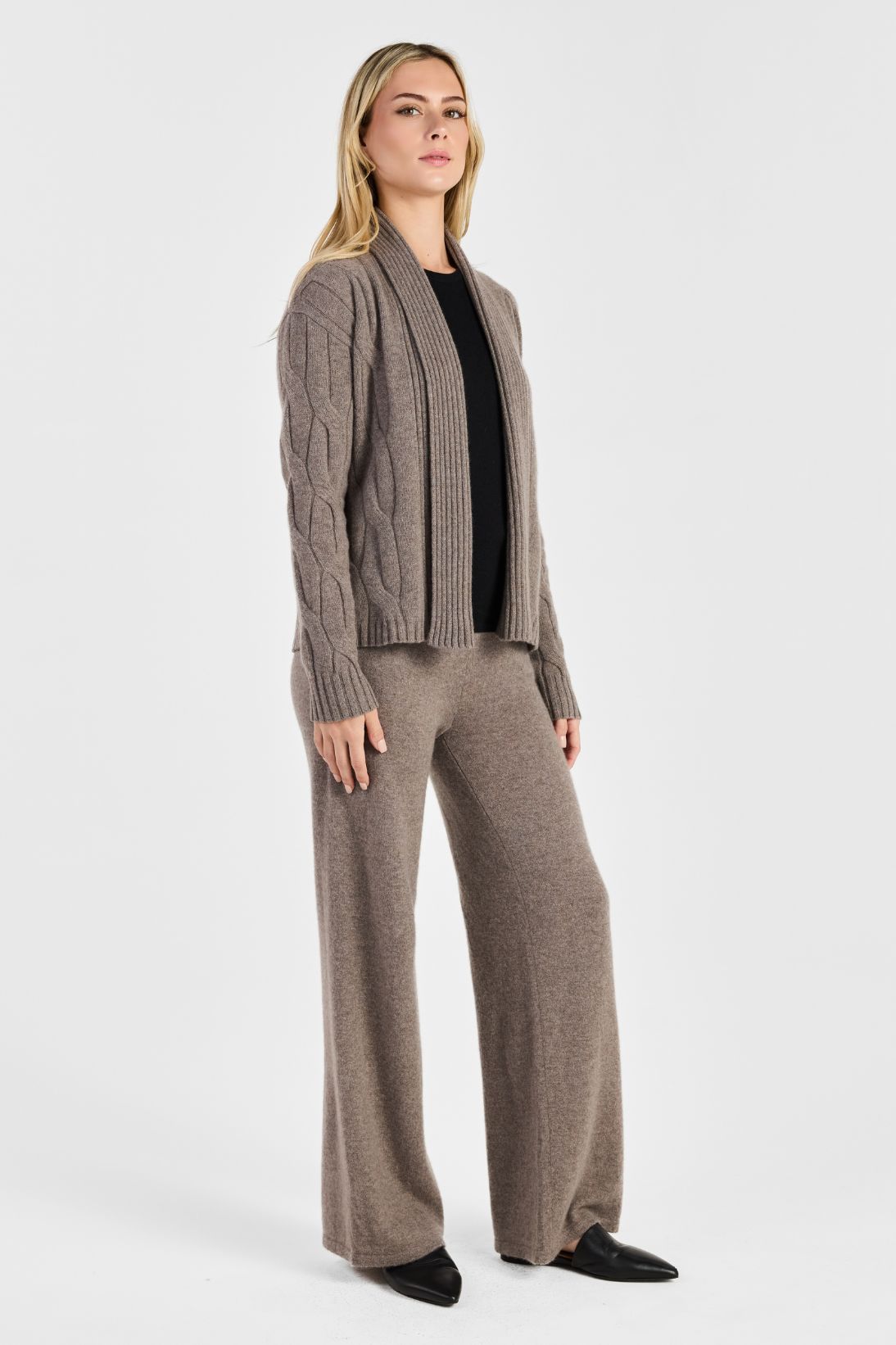 SHAWL CABLE CARDIGAN