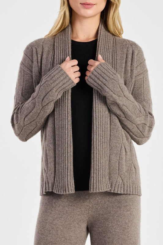 SHAWL CABLE CARDIGAN
