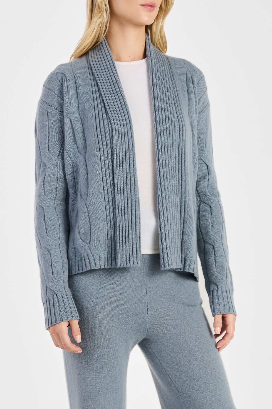 SHAWL CABLE CARDIGAN