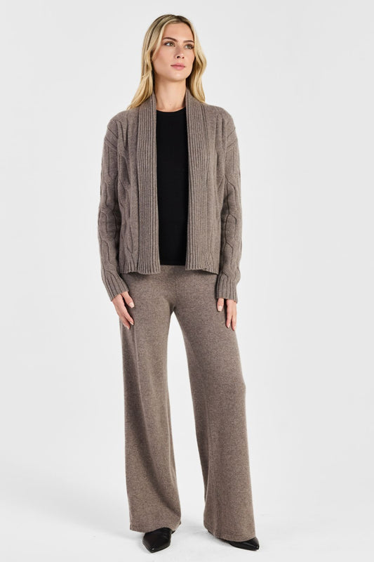 SHAWL CABLE CARDIGAN