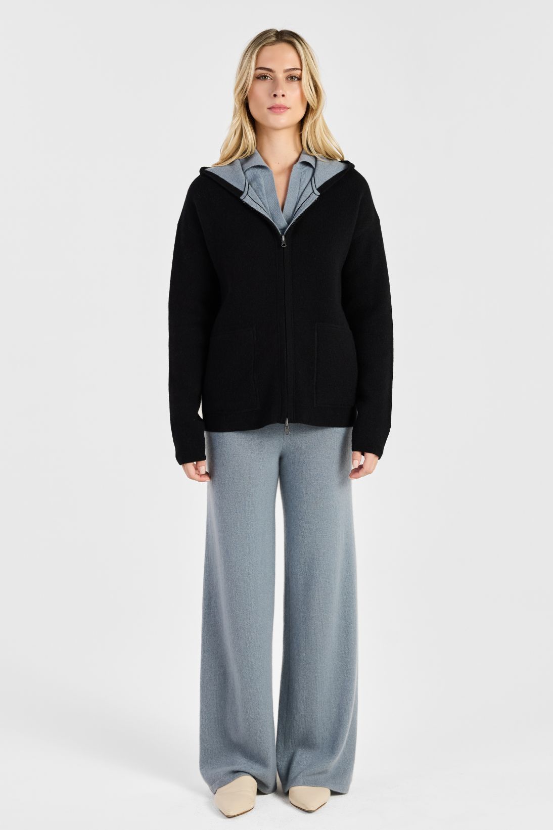 REVERSIBLE FULL-ZIP HOODIE