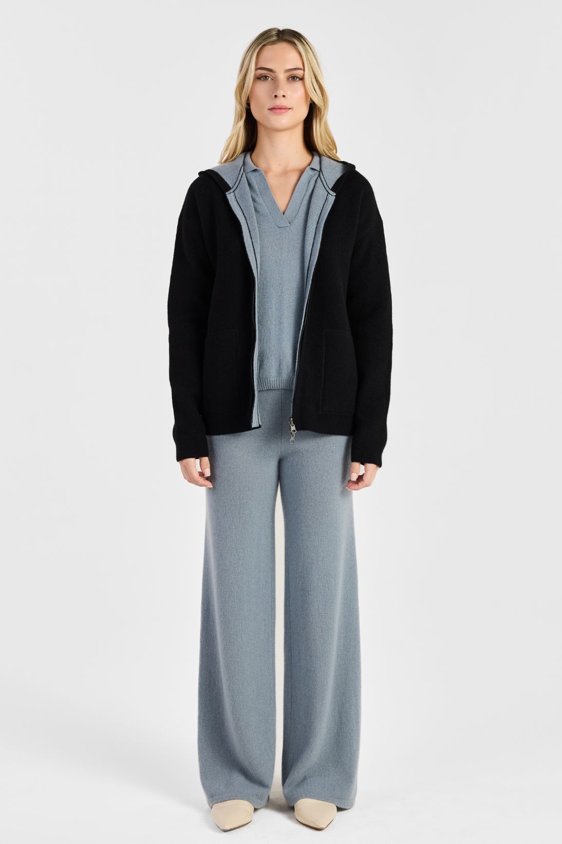 REVERSIBLE FULL-ZIP HOODIE
