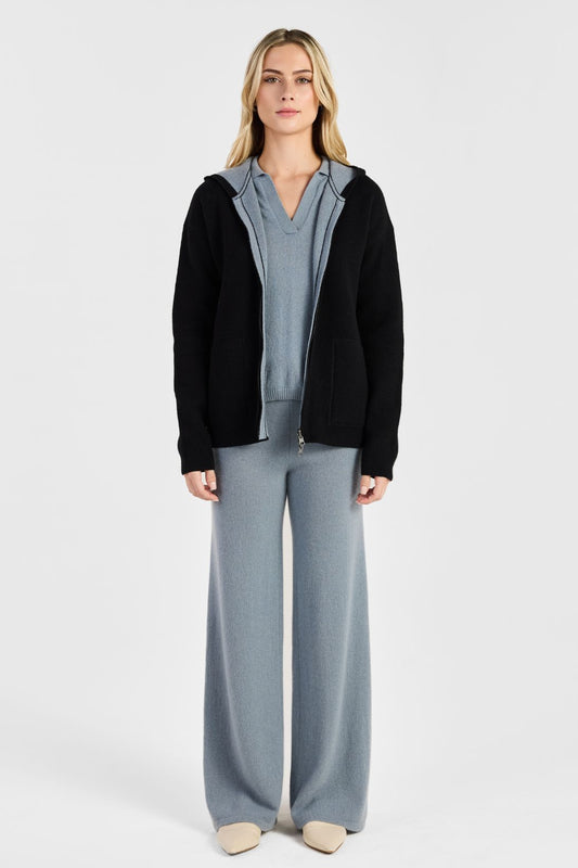 REVERSIBLE FULL-ZIP HOODIE