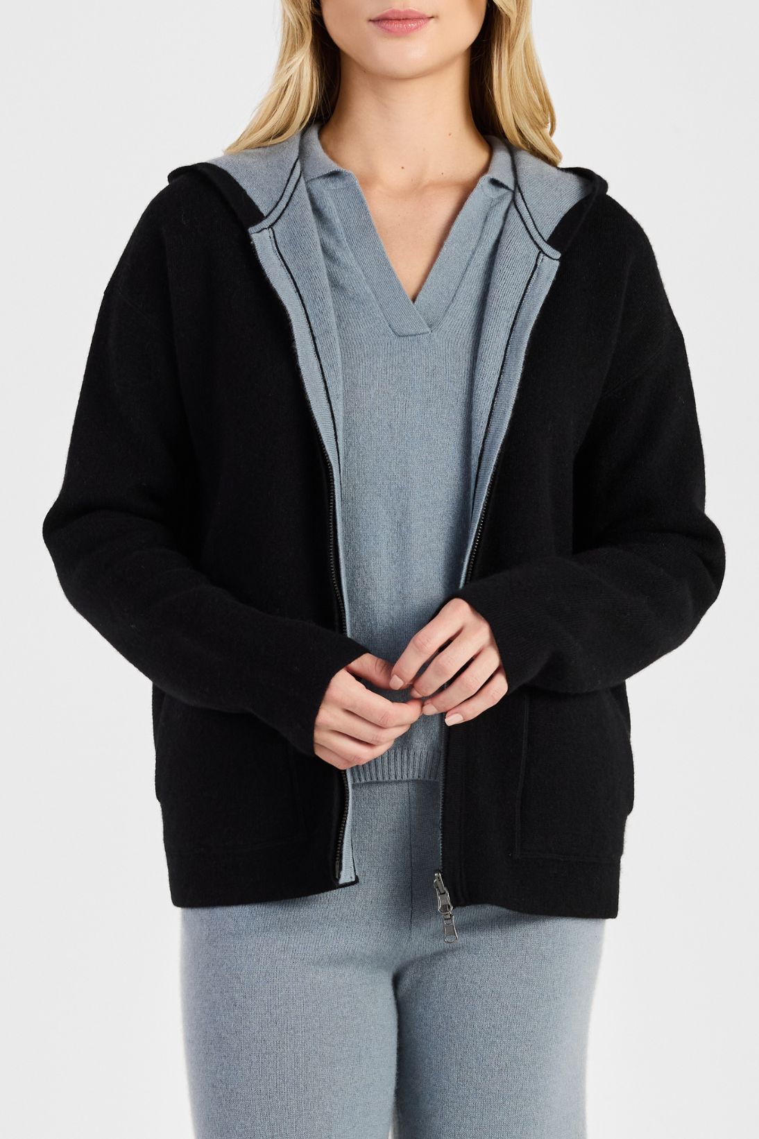 REVERSIBLE FULL-ZIP HOODIE