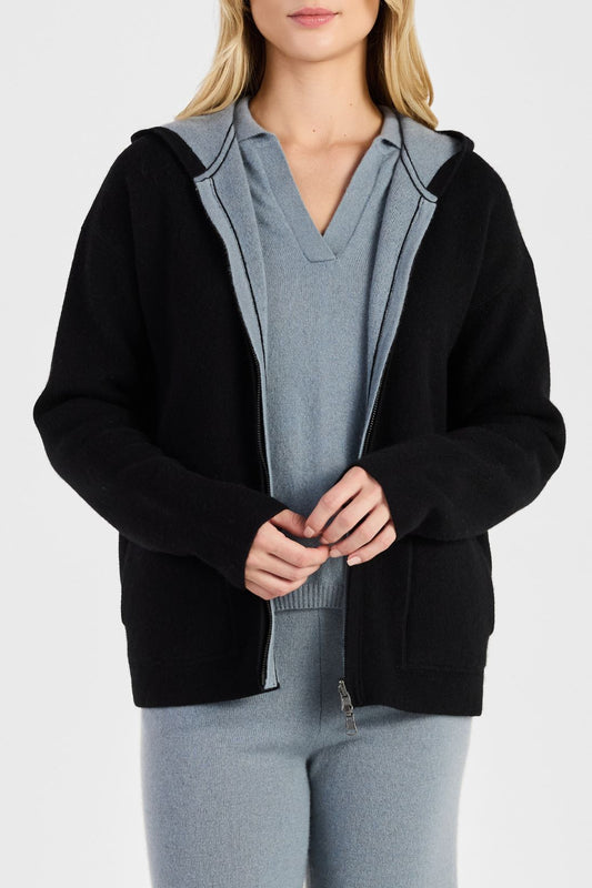 REVERSIBLE FULL-ZIP HOODIE