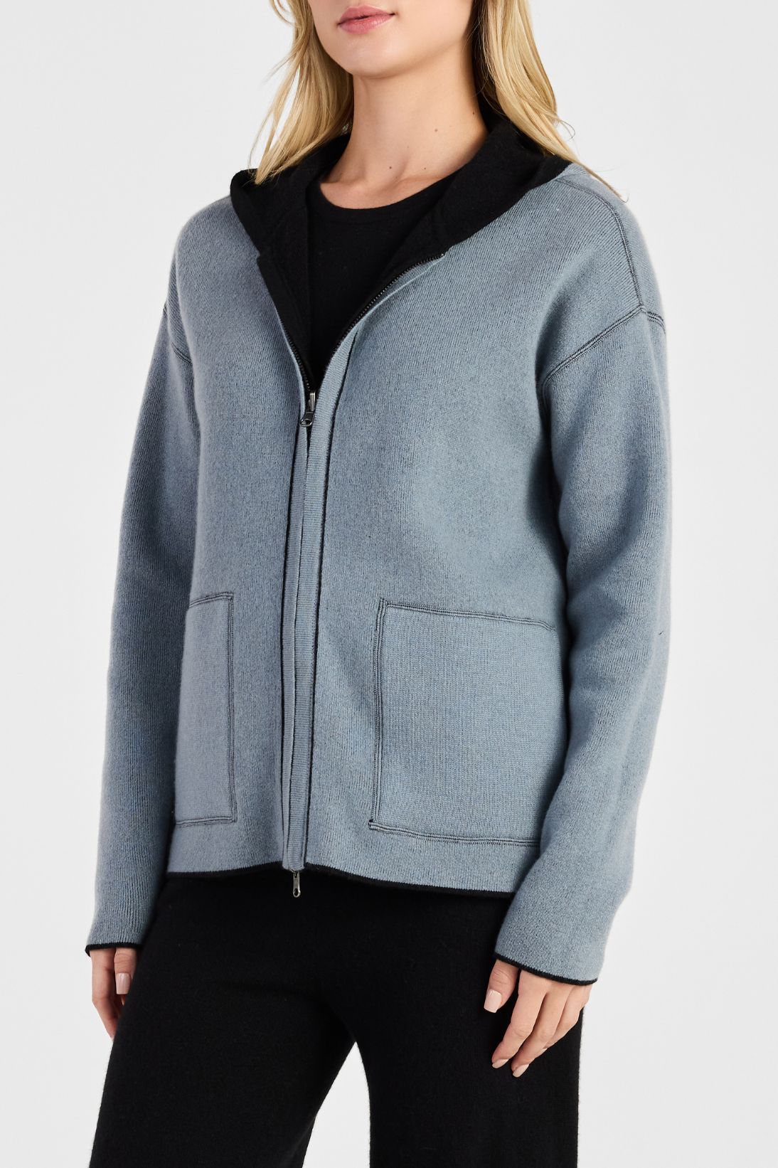 REVERSIBLE FULL-ZIP HOODIE