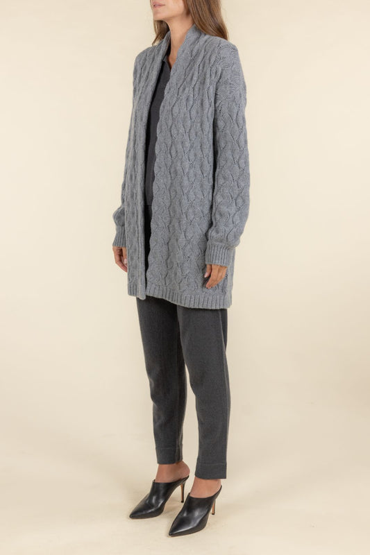 SUSTAINABLE CASHMERE CABLE CARDIGAN