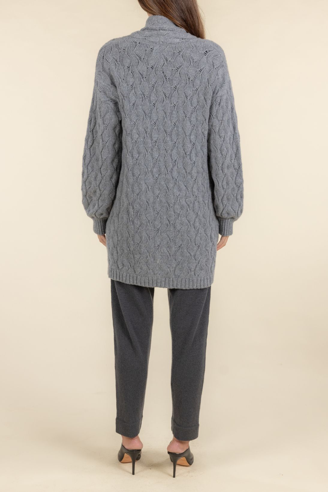 SUSTAINABLE CASHMERE CABLE CARDIGAN