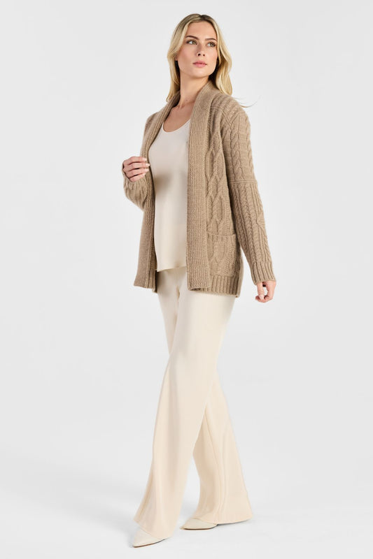 ARAN CABLE SHAWL CARDIGAN