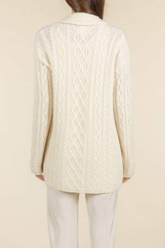 SUSTAINABLE CASHMERE CABLE CARDIGAN