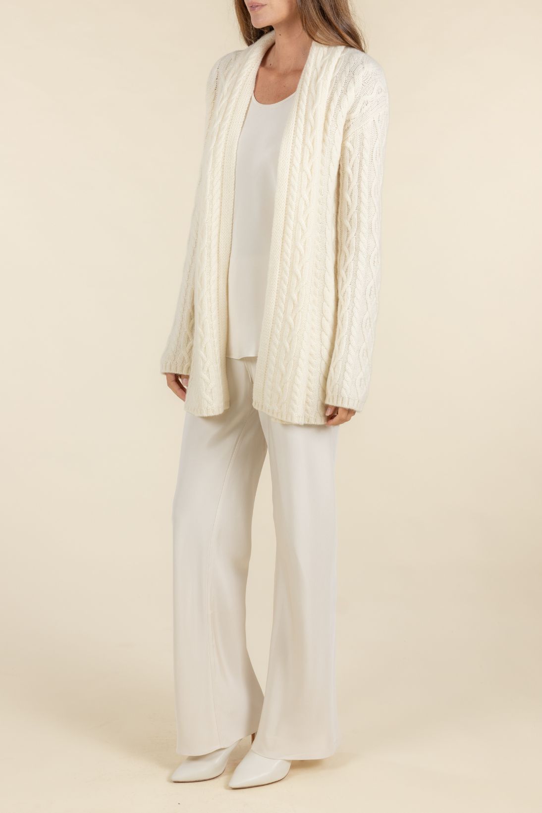 SUSTAINABLE CASHMERE CABLE CARDIGAN