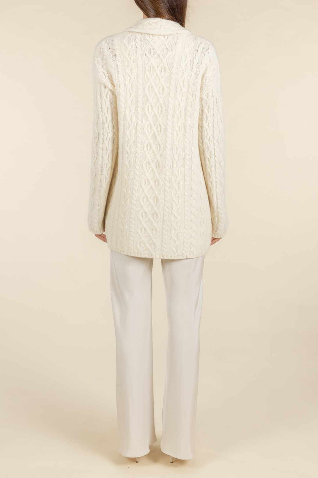 SUSTAINABLE CASHMERE CABLE CARDIGAN