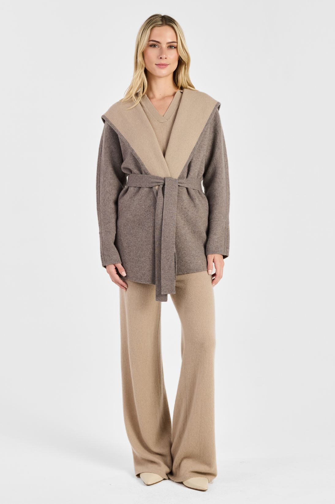 REVERSIBLE HOODED CARDIGAN