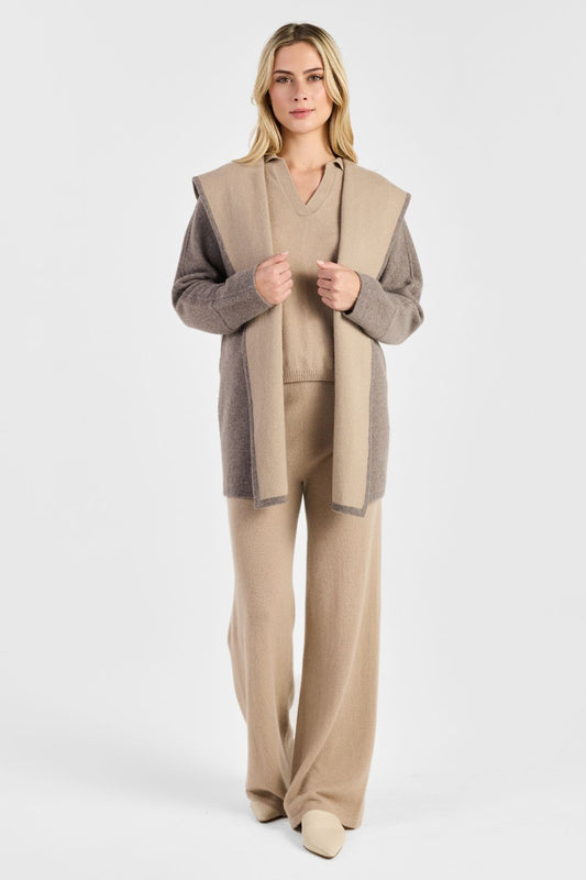 REVERSIBLE HOODED CARDIGAN