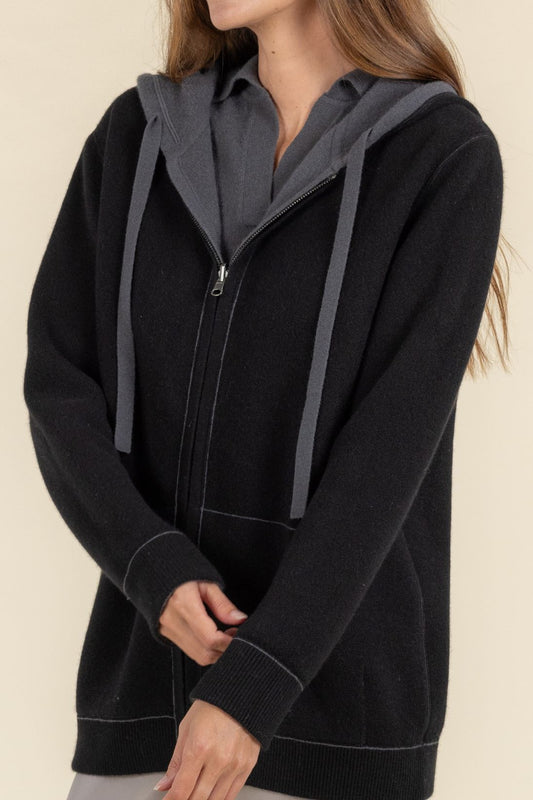 REVERSIBLE FULL ZIP HOODIE