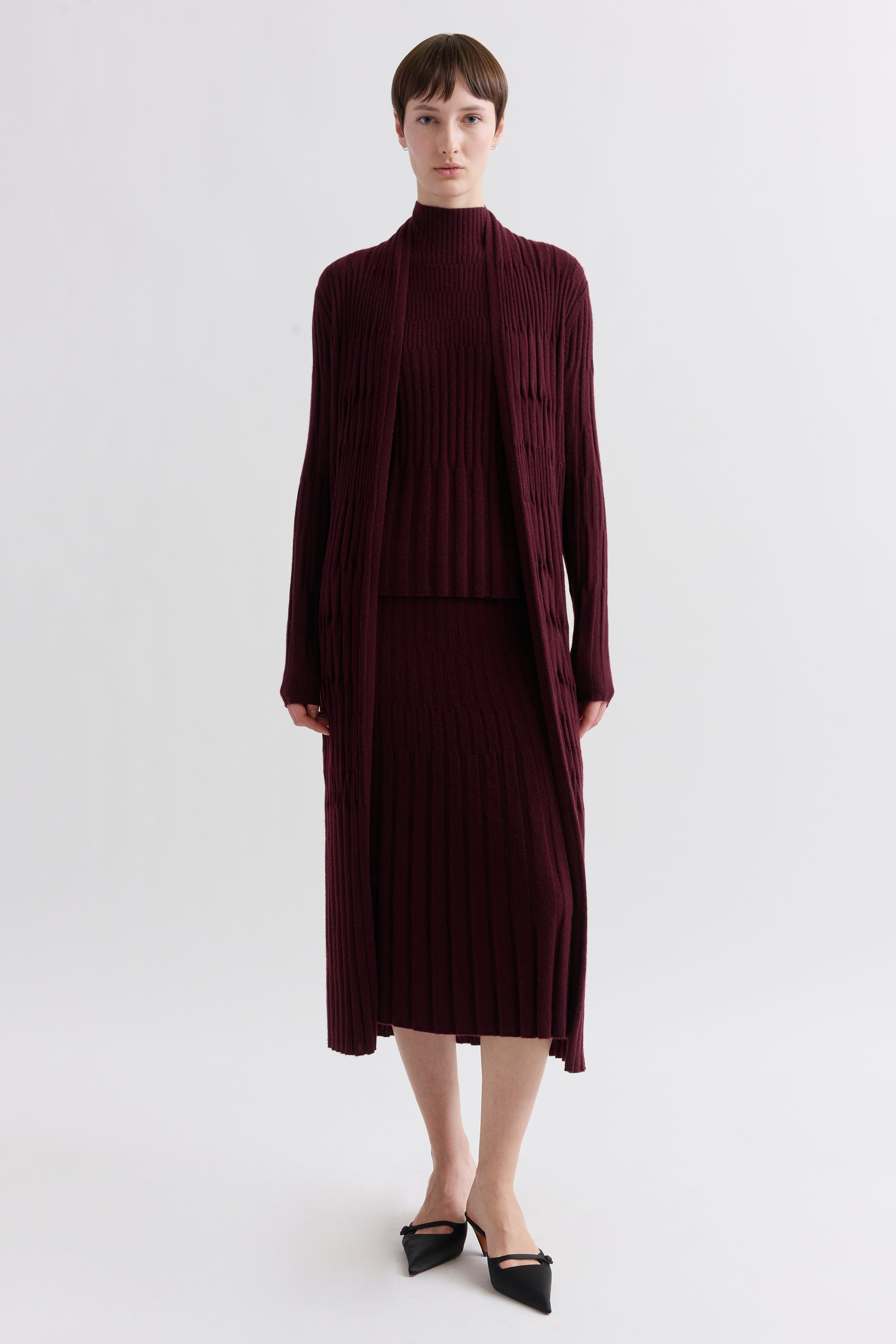 Women's Variegated Ribbed Cardigan | TSE