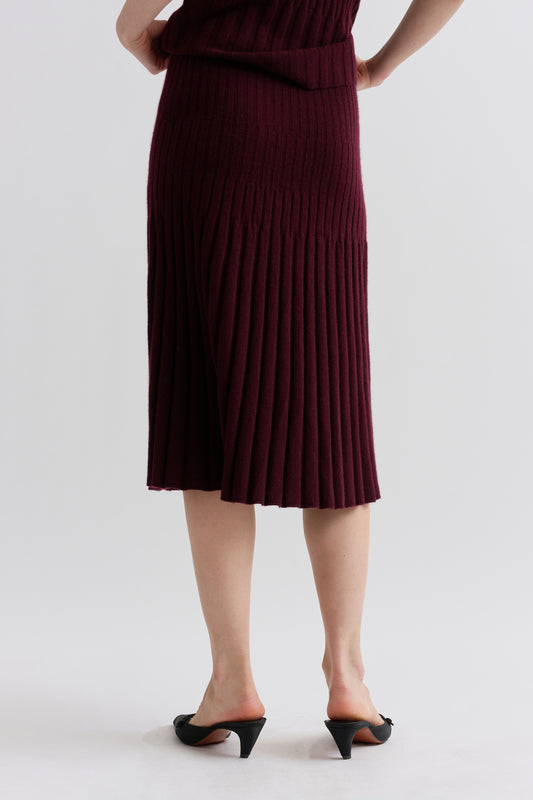 VARIEGATED RIBBED SKIRT