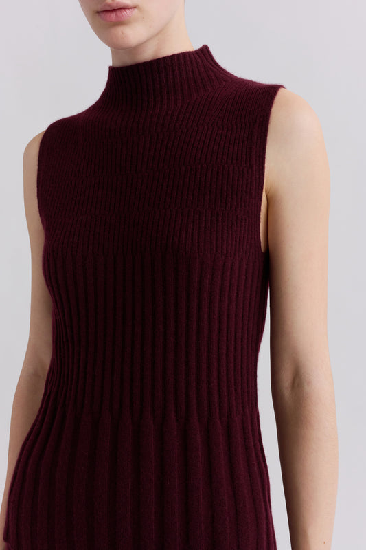 VARIEGATED RIBBED SLEEVELESS TOP