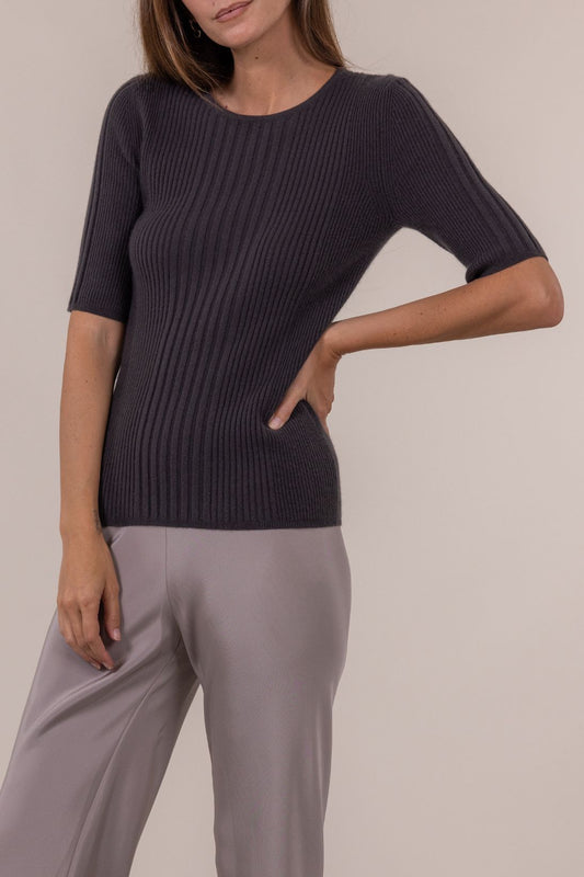 VARIEGATED RIBBED TEE