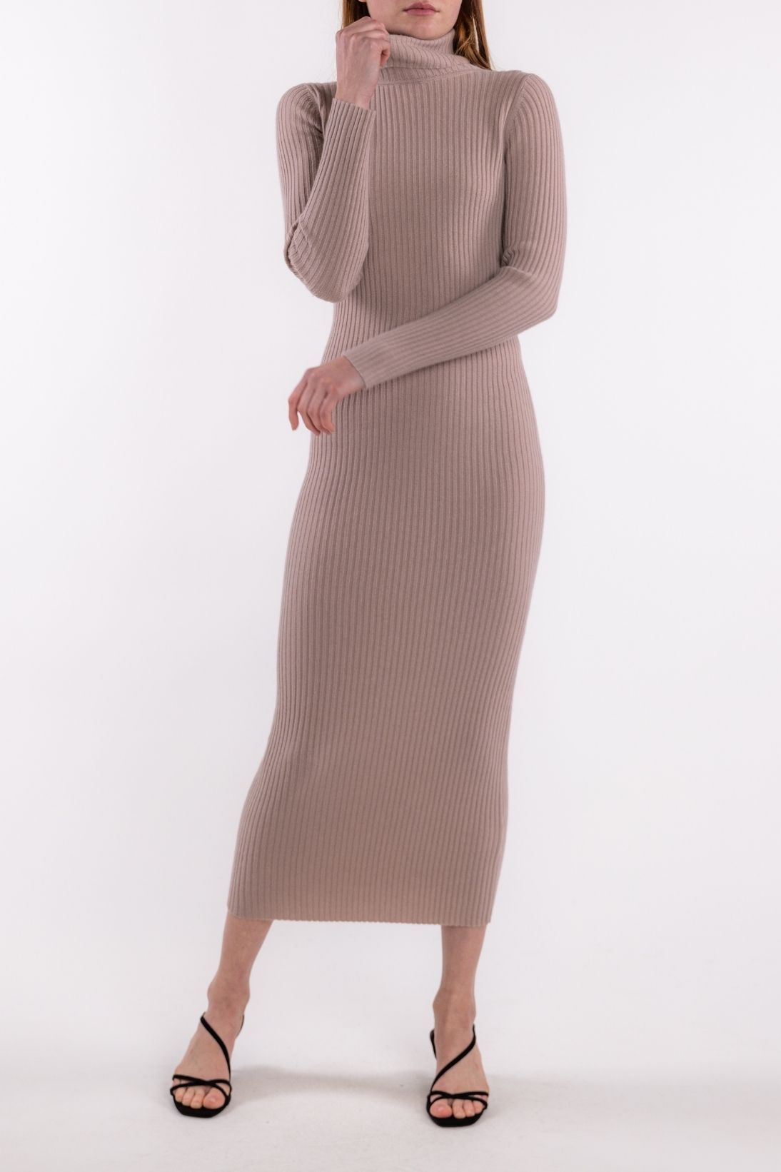 POORBOY RIB TURTLENECK DRESS