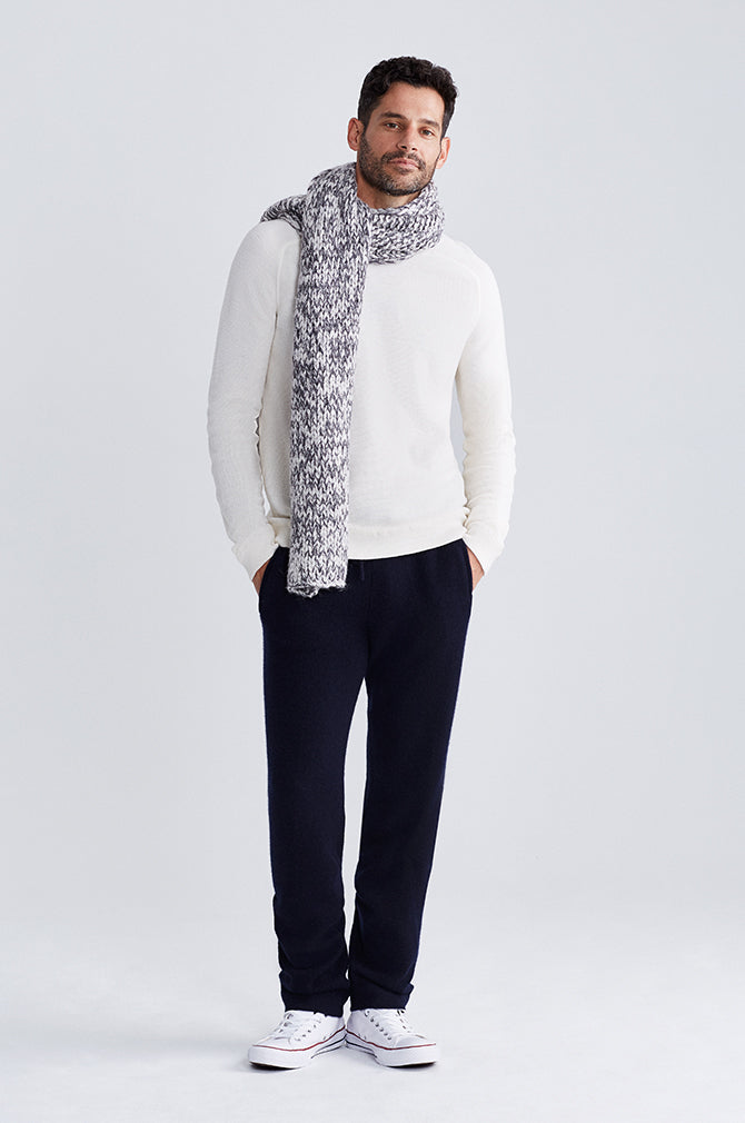 mens dress scarf white Men's tweed scarf