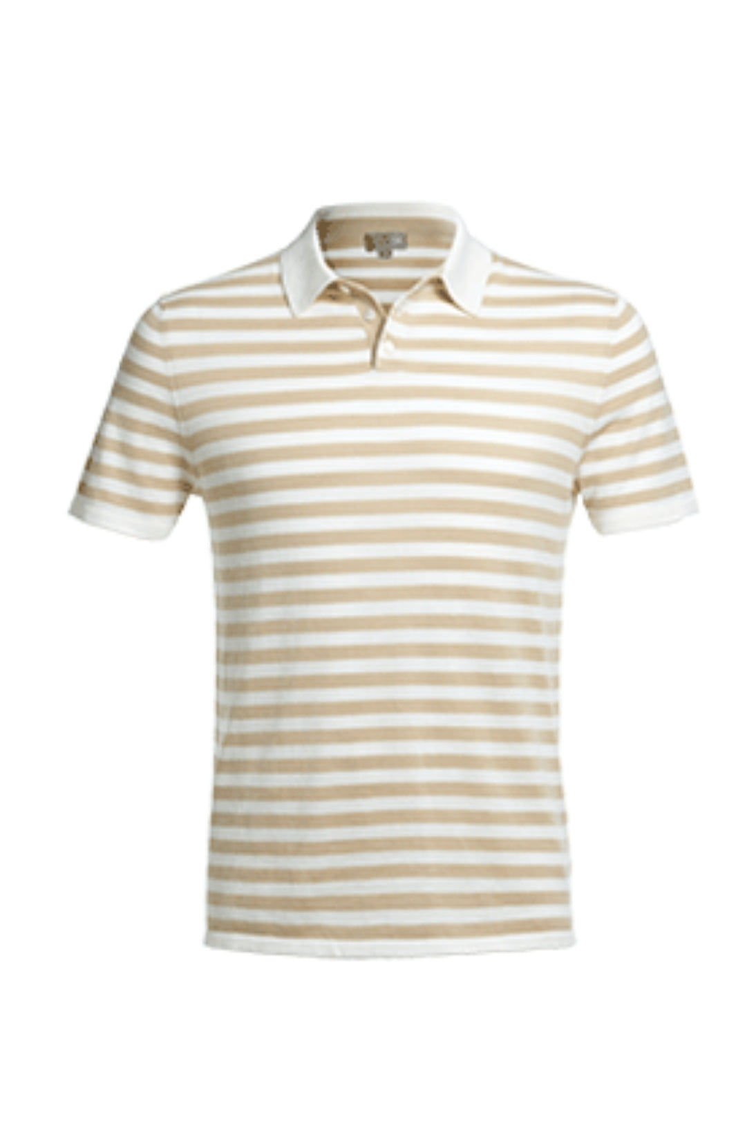 STRIPED COTTON CASHMERE POLO