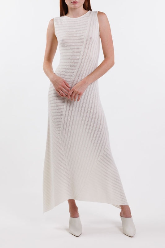 SHEER STRIPE HANDKERCHIEF DRESS
