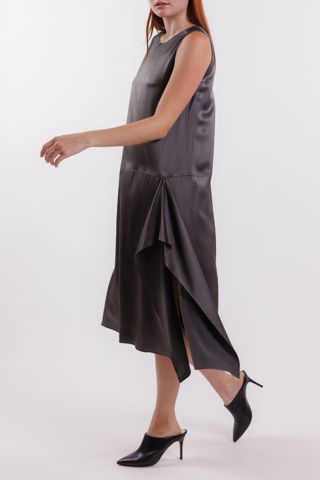 SILK DRAPE DRESS