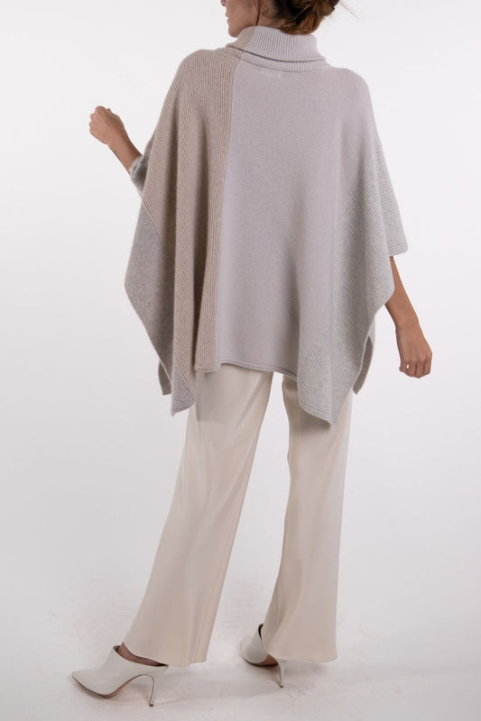 CASHMERE PATCHWORK PONCHO