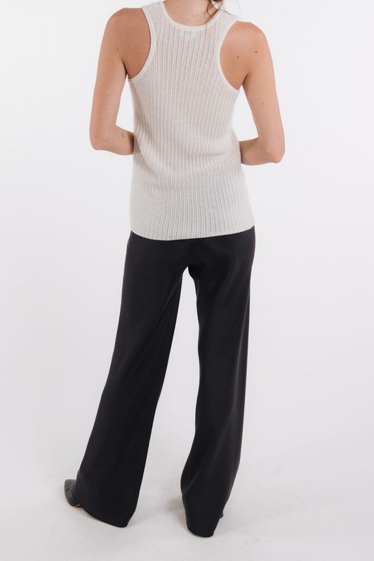 CASHMERE PIQUE STITCH TANK