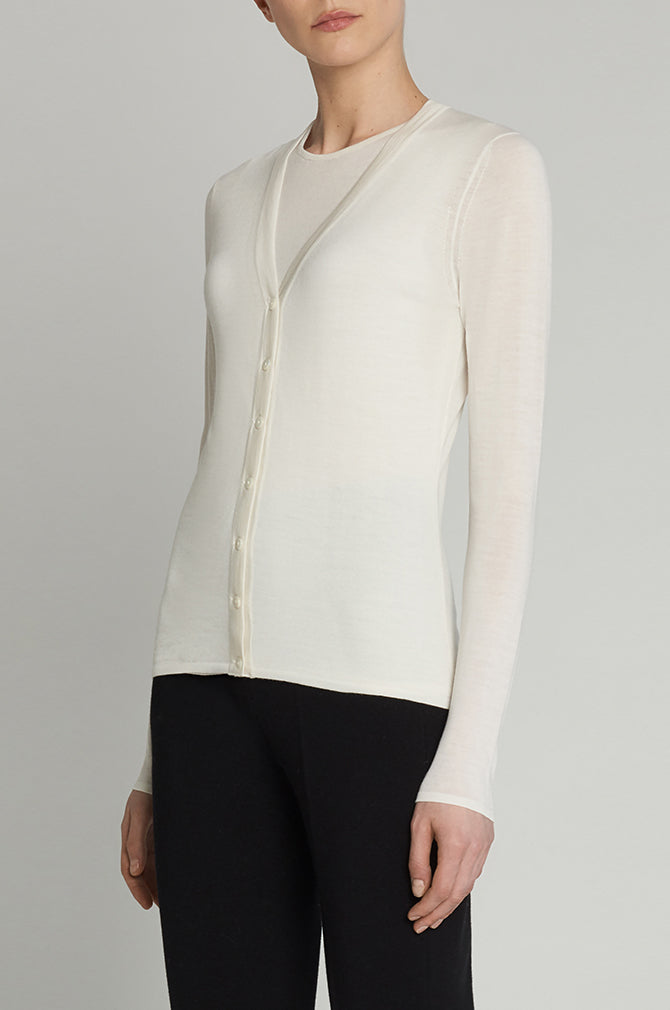 Women's long sleeve v-neck cardigan | TSE