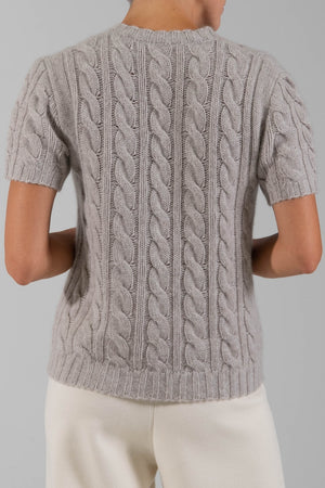 RECYCLED CASHMERE CABLE SWEATER