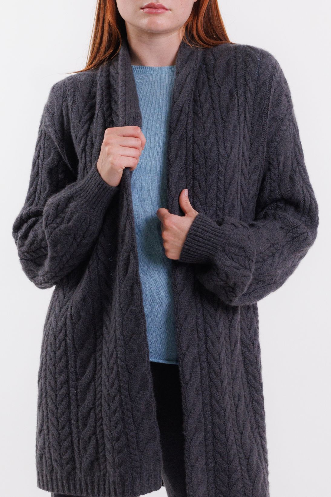 CABLE OPEN CARDIGAN