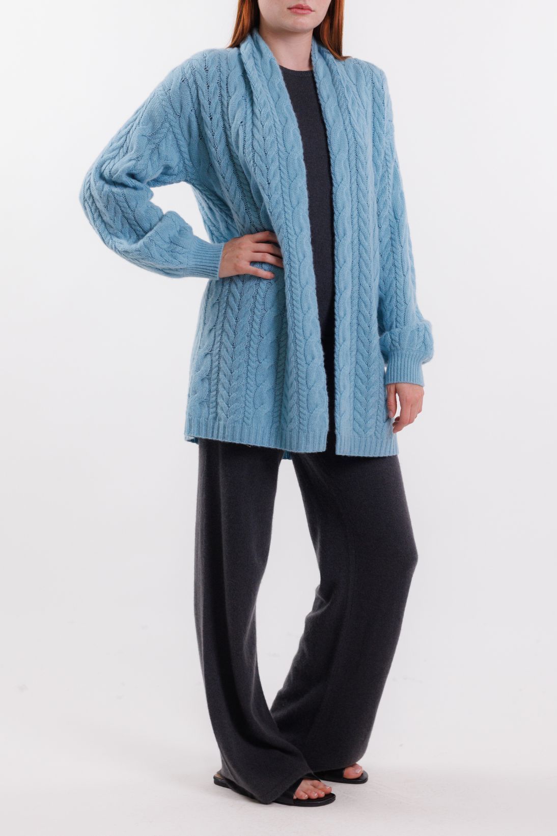 CABLE OPEN CARDIGAN