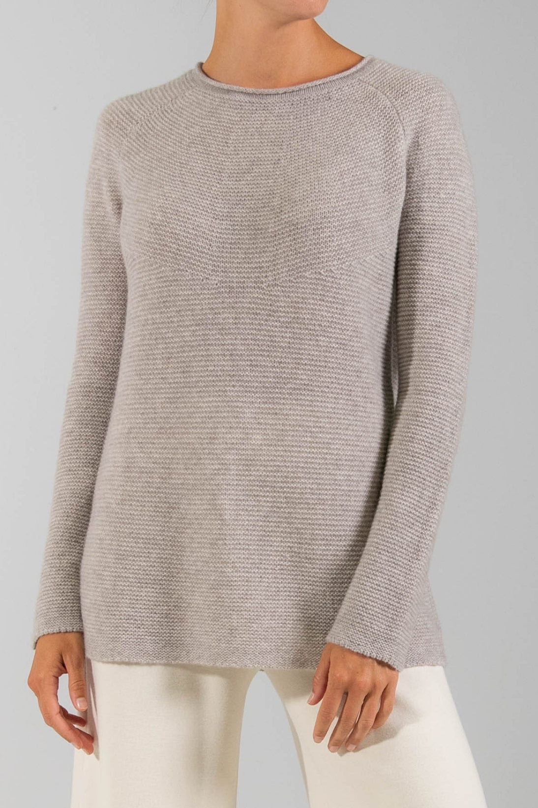 RECYCLED CASHMERE LINKS STITCH TUNIC