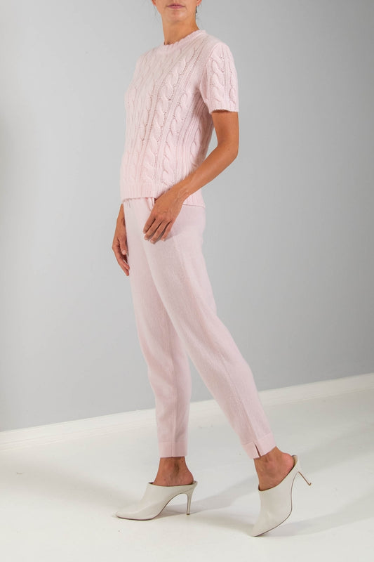 RECYCLED CASHMERE SIDE SLIT PANTS