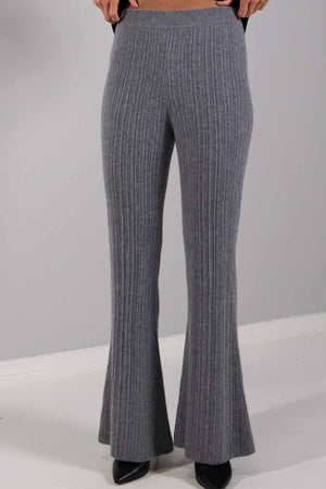 RECYCLED CASHMERE RIBBED PANTS