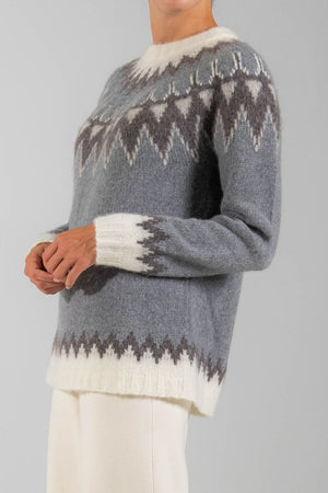 RECYCLED CASHMERE FAIR ISLE SWEATER