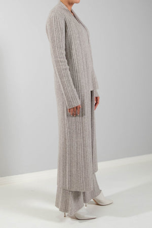 RECYCLED CASHMERE RIBBED DUSTER